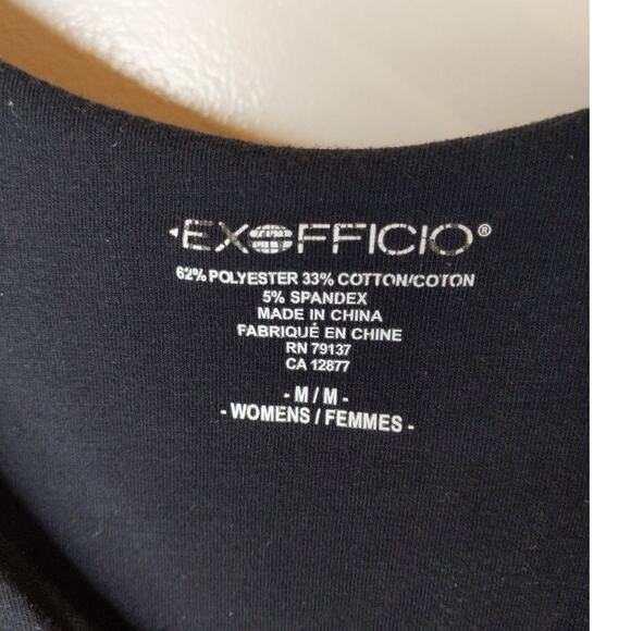 EXOFFICIO Women's Black Sleeveless Dress Medium Travel Wrinkle Resistant Tie - Picture 4 of 7